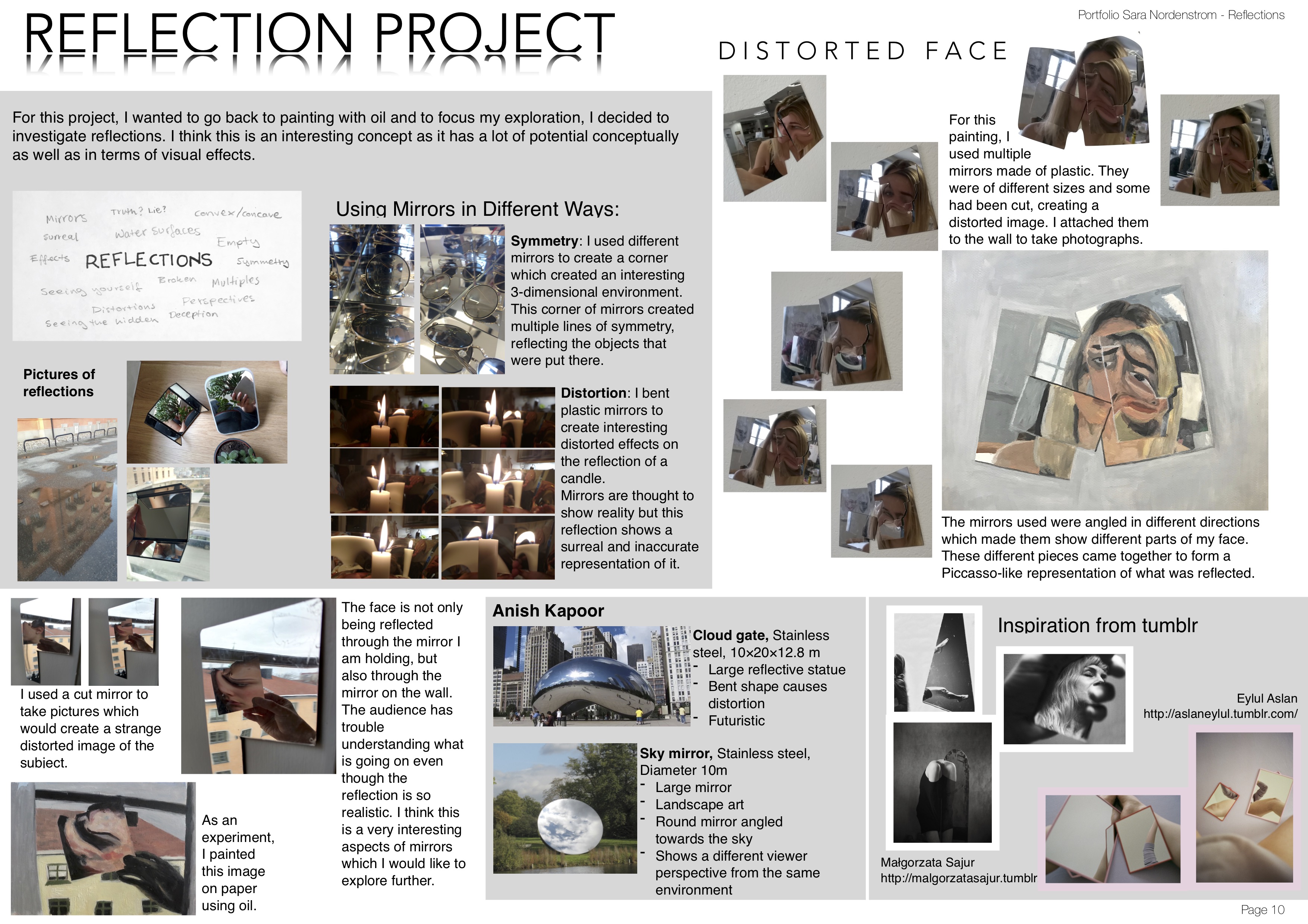 Sara Nordenstrom Reflections project page 1
